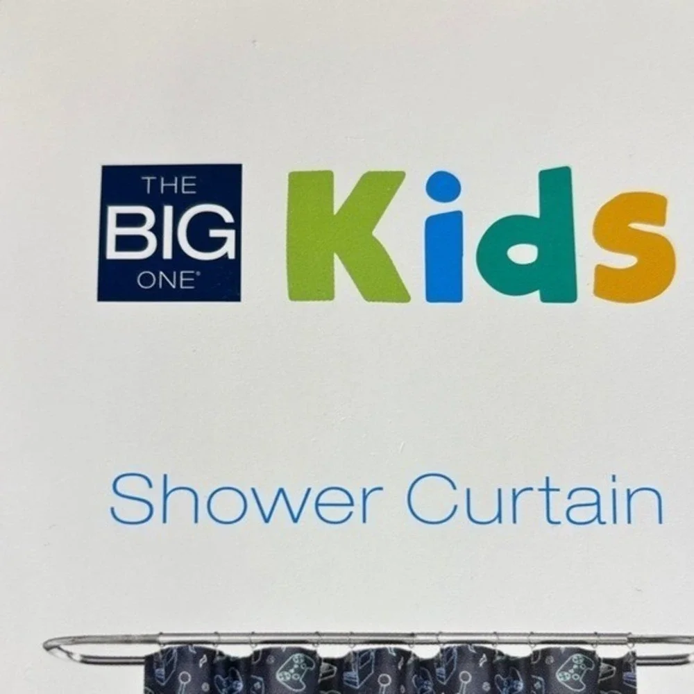 The Big One Kids Gaming Gamer Shower Curtain Fabric 70